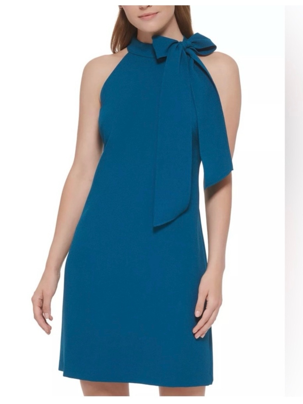 Vince Camuto Teal Halter Shift Dress